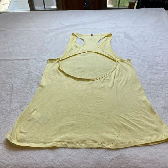 Qor Yellow Cotton Cashmere Blend Racer Back Tank Size Medium - Picture 2 of 8